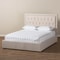 Baxton Studio Taylor Modern Light Beige Queen Size Gas-Lift Platform Bed 137-7512 - alternate 3